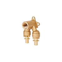 STOUT Угольник 16x1/2" проточный настенный для труб из сшитого полиэтилена