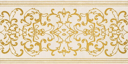 Gardenia Orchidea Canova Fascia Decorata Bianco 25x50 см  Бордюр