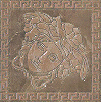 Versace Marble Toz.Medusa Marron Lev 14,4x14,4 см  Вставка