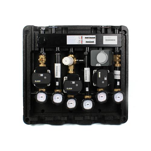 Elsen Комбинированная гребенка DN 20, с гидрострелкой, 4 контура, с крепежом и теплоизоляцией, Q=2 м³/ч
