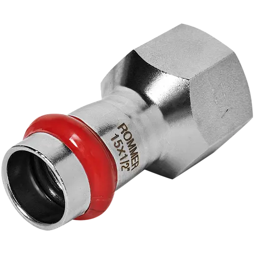 ROMMER Переходник ВПр-Вр 15x1/2, из нержавеющей стали прессовой, арт. Rss-0022-001512