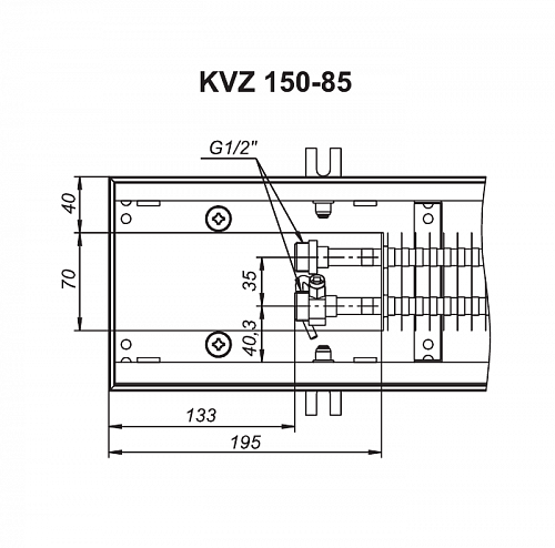 Techno Power KVZ 150-85-4200 Внутрипольный конвектор увеличенной мощности