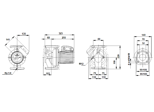 Grundfos 200 UPS 32/60 F /220V Циркуляционный насос