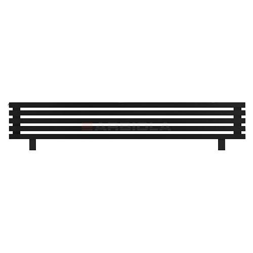 Arbiola Gorizont Ritmo HZ 2000-40-05 секций чёрный горизонтальный  радиатор c боковым подключением (на ножках)