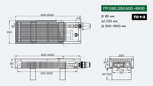 Itermic ITF 80-200-2000 конвектор напольный