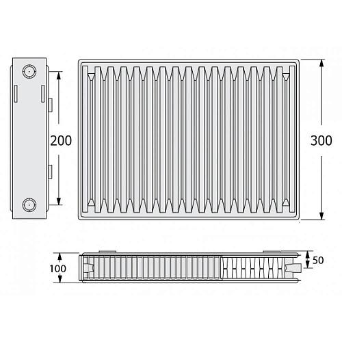 Kermi FKO 22 300x1800 панельный радиатор с боковым подключением