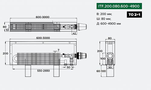 Itermic ITF 200-80-600 конвектор напольный