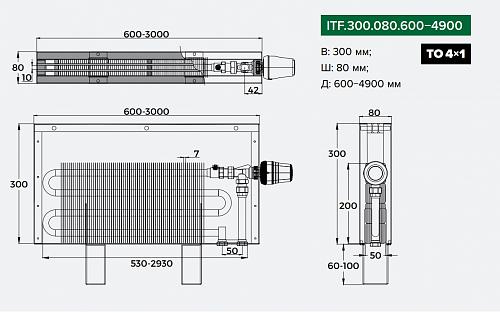 Itermic ITF 300-80-1400 конвектор напольный