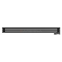 Arbiola Ritmo Gorizont V 1750-40-03 секции чёрный горизонтальный радиатор c нижним подключением