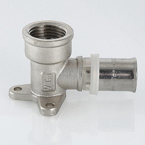 Valtec 26 мм х 3/4" Пресс-фитинг - угольник с креплением (водорозетка)