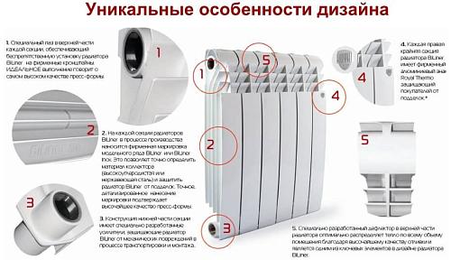 Royal Thermo Biliner 500 Bianco Traffico 3 секции БиМеталлический радиатор