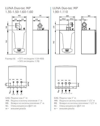 Baxi LUNA Duo-tec MP 1.50 настенный конденсационный газовый котел (одноконтурный)
