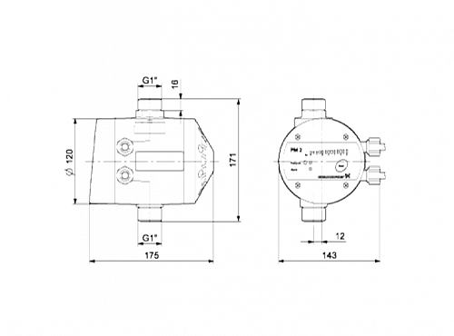 Grundfos PM2 Регулятор давления  с защитой от “сухого хода”