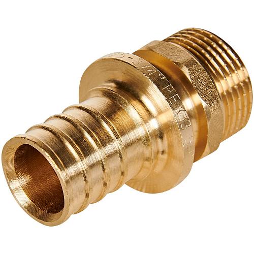 ROMMER Переходник с наружной резьбой 25xG3/4 для трубы из сшитого полиэтилена осевой