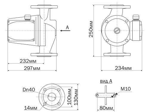 Aquario AC 8-8-40F циркуляционный насос