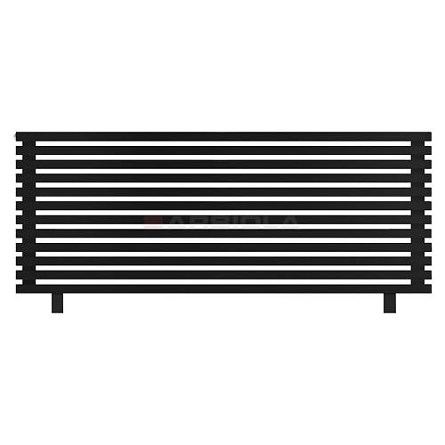 Arbiola Gorizont Ritmo HZ 1500-40-12 секций чёрный горизонтальный  радиатор c боковым подключением (на ножках)