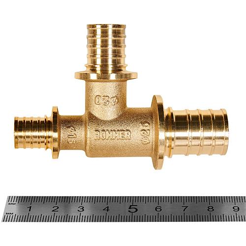 ROMMER Тройник переходной 25x20x16 для труб из сшитого полиэтилена осевой