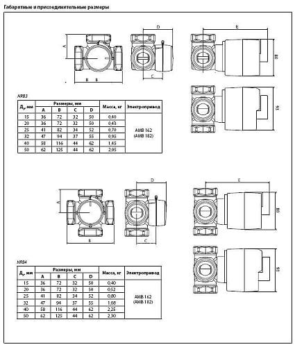 Danfoss HRB 3 DN50 (065Z0410) Клапан регулирующий Kvs-40 м3/ч