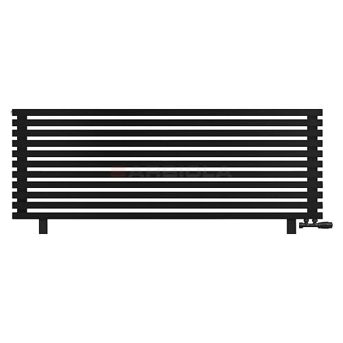 Arbiola Gorizont Ritmo VZ 1800-40-11 секций чёрный горизонтальный  радиатор c нижним подключением (на ножках)