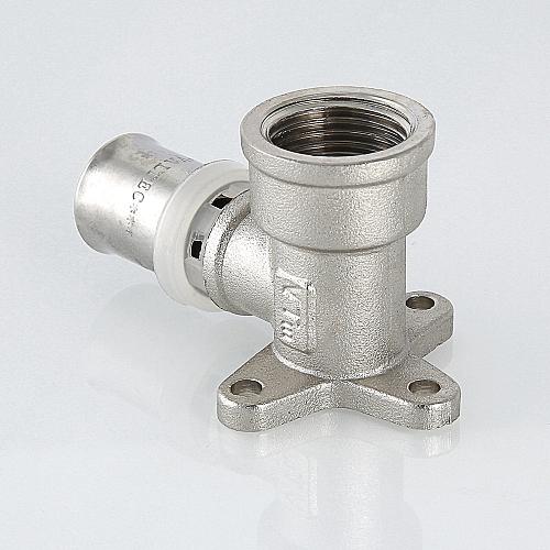 Valtec 26 мм х 3/4" Пресс-фитинг - угольник с креплением (водорозетка)