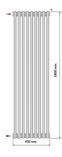 Purmo Delta Laserline AB 2180/9 секций боковое подключение