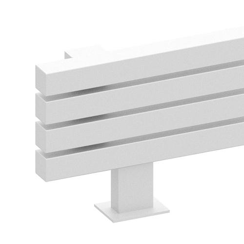 Arbiola Gorizont Mono VZ 1500-60-04 секции белый горизонтальный радиатор c нижним подключением (с ножками)