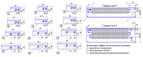 Бриз КЗТО 260-100-4200 Внутрипольный конвектор с естественной конвекцией