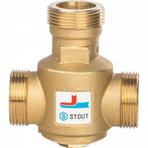 STOUT Термостатический смесительный клапан G 1” 1/4 НР 55°С