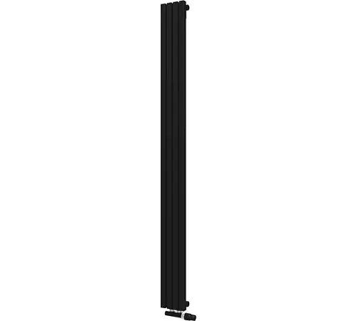 КЗТО QUADRUM 30 V 1- 1750-4 R RAL1T103S9005 Радиатор (черный матовый муар) с нижним подключением