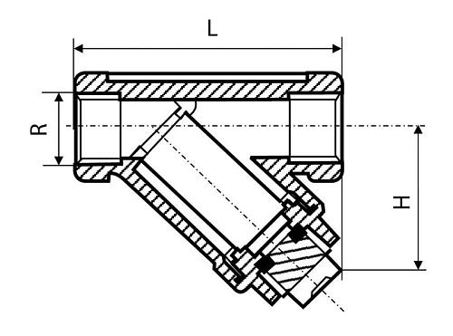 Danfoss Y666 DN32 (149B5276) Фильтр сетчатый с внутренней резьбой