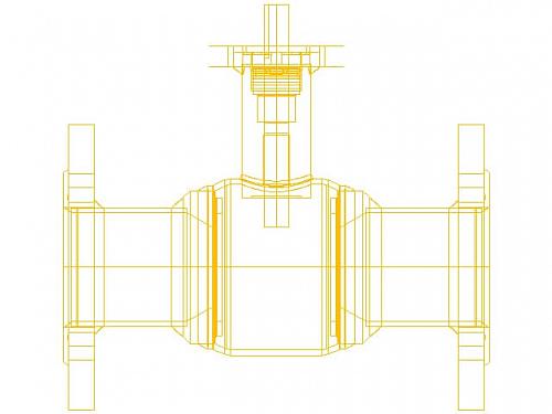 Danfoss DN350 (065N0272G) Кран шаровой JIP-FF без редуктора с фланцем под электропривод Pу16