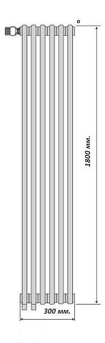 Purmo Delta Laserline VLO 3180/6 секций нижние подключение встроенный клапан