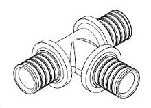 Тройник равнопроходный РЕХАУ 25-25-25 MX