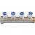 SMB 6851 341204 Stout Коллектор распределительный 3/4", 4 отвода 1/2" (плоское уплотнение)