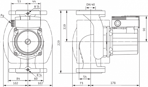 Wilo TOP-S 40/4 DM PN6/10 Циркуляционный насос фланцевый