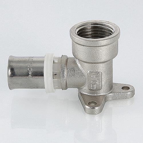 Valtec 26 мм х 3/4" Пресс-фитинг - угольник с креплением (водорозетка)