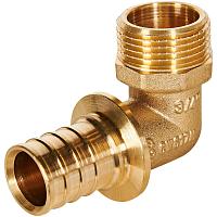 ROMMER Уголок-переходник с наружной резьбой 25xG3/4 для трубы из сшитого полиэтилена осевой