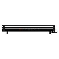 Arbiola Gorizont Ritmo VZ 1500-40-04 секции чёрный горизонтальный  радиатор c нижним подключением (на ножках)