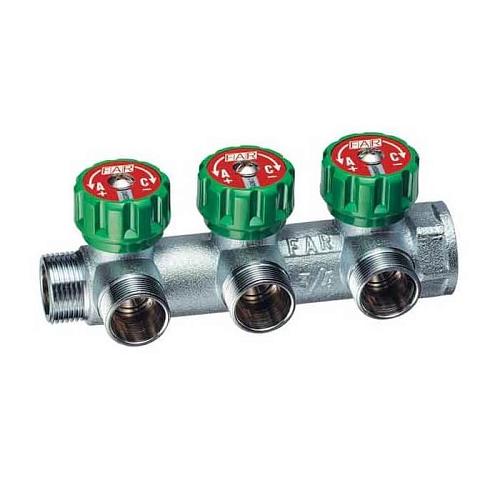 Far Регулируемый коллектор 3/4" с 3 отв. М24х19