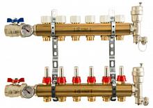 SMB 0473 000008 STOUT Распределительный коллектор из латуни с расходомерами 8 вых.