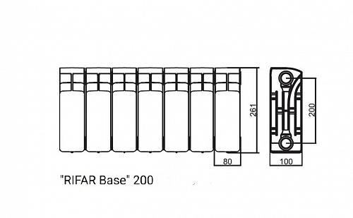 Rifar Base 200 01 секция биметаллический секционный радиатор 