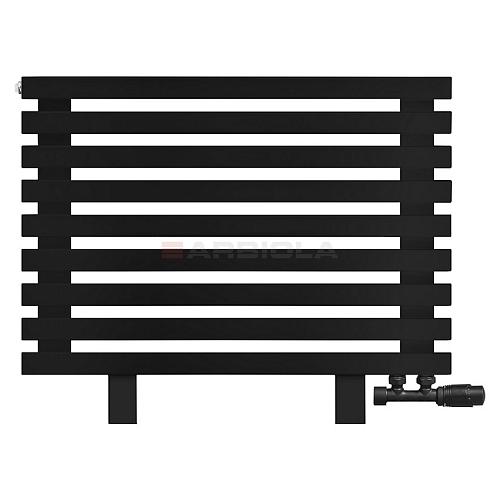 Arbiola Gorizont Ritmo VZ 700-40-09 секций чёрный горизонтальный  радиатор c нижним подключением (на ножках)
