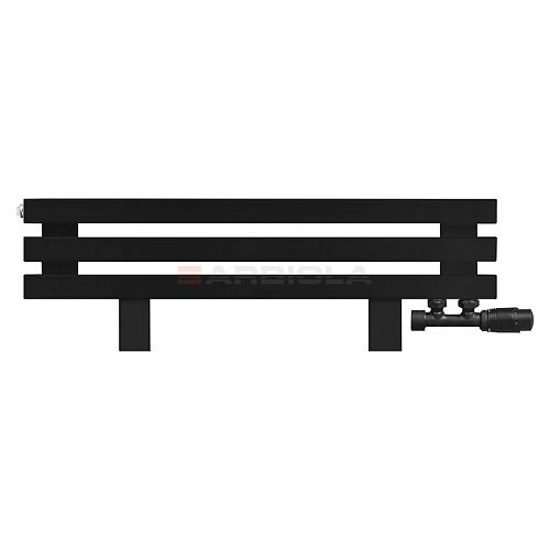 Arbiola Gorizont Ritmo VZ 700-40-03 секции чёрный горизонтальный  радиатор c нижним подключением (на ножках)