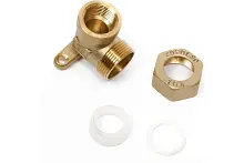 Kofulso Муфта 15x1/2" угловая, с креплением, "труба-ВР"