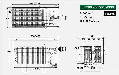 Itermic ITF 300-250-1900 конвектор напольный
