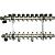 Oventrop Multidis SF Коллектор 10 отводов G 3/4'' с вентильными вставками (воздушник сзади)