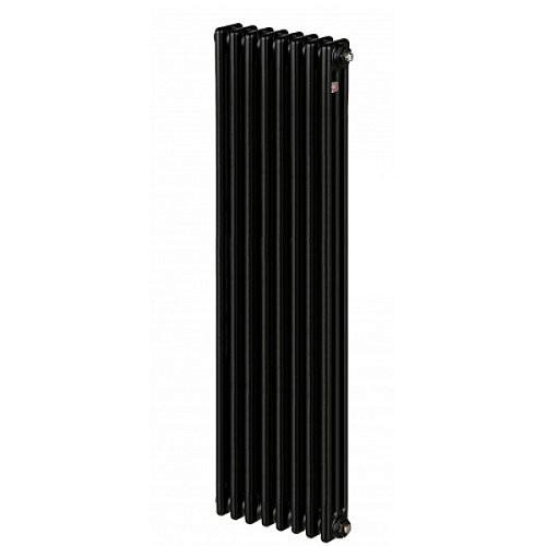 Zehnder Charleston 3180/04 секций №1270 3/4" RAL 9217 боковое подключение черный матовый