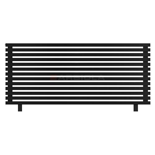 Arbiola Gorizont Ritmo HZ 2000-40-13 секций чёрный горизонтальный  радиатор c боковым подключением (на ножках)