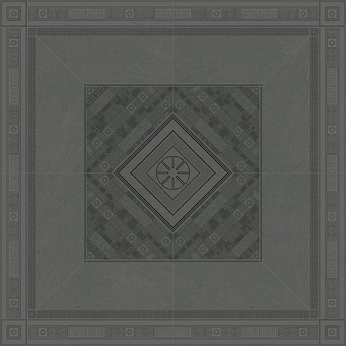 Versace Greek Rosone Antracite/Oro 160x160 см Декор