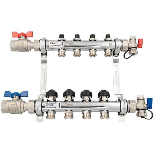 РЕХАУ К-т коллекторов HKV из нерж. стали на 4 контура с шар. кранами